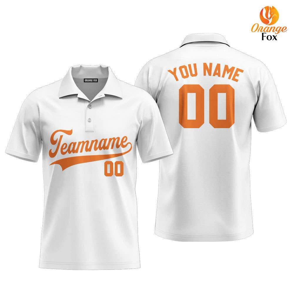 Orange And White Yellow Custom Polo Shirt For Men