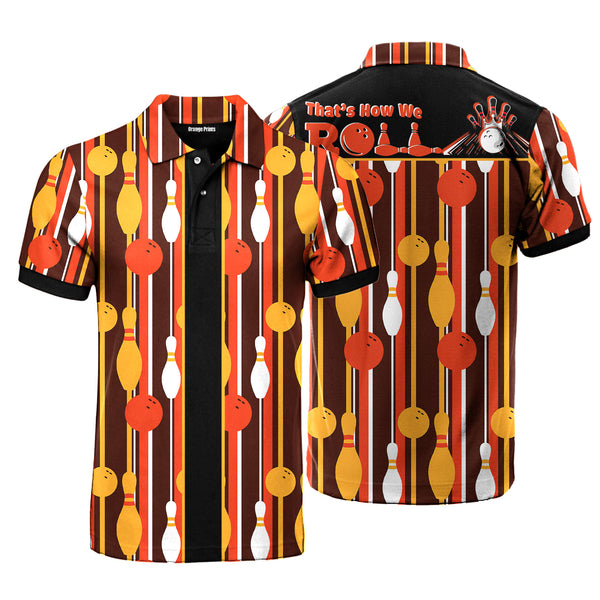 Thats How We Roll Bowling Vintage Style Polo Shirt For Men PL1072