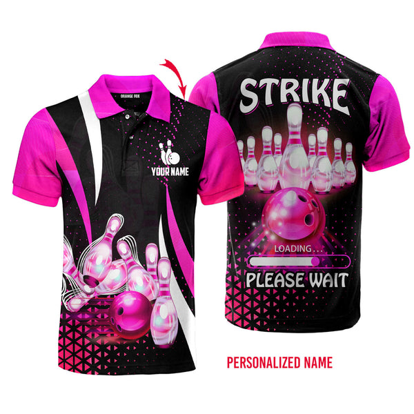 Strike Loading Please Wait Bowling Polo Shirt For Men 