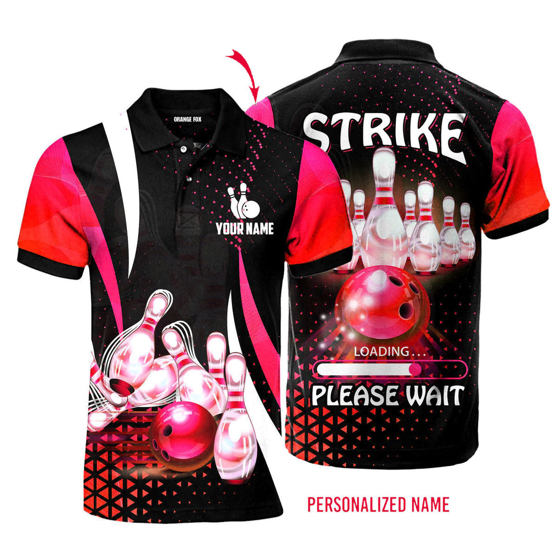 Strike Loading Please Wait Bowling Polo Shirt For Men 