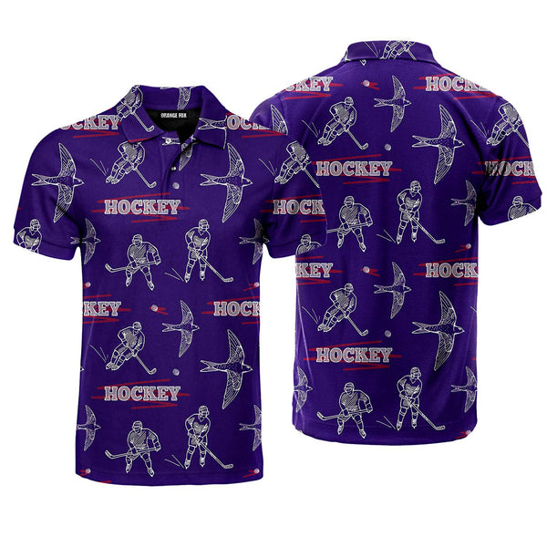 Hockey Players During The Game Polo Shirt For Men