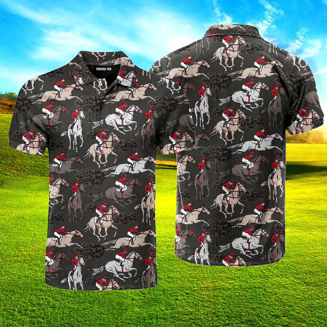 Horse Racing Polo Shirt For Men