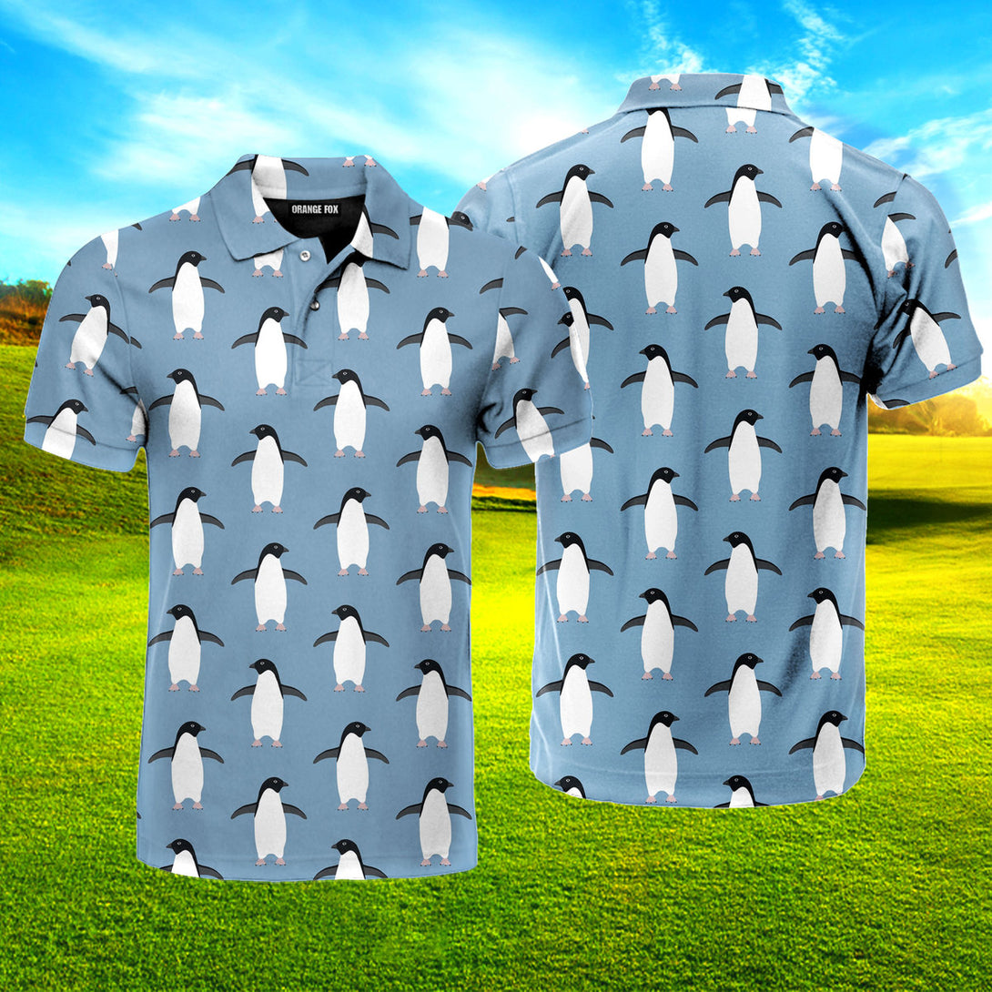 Blue Penguin Golf Polo Shirt For Men