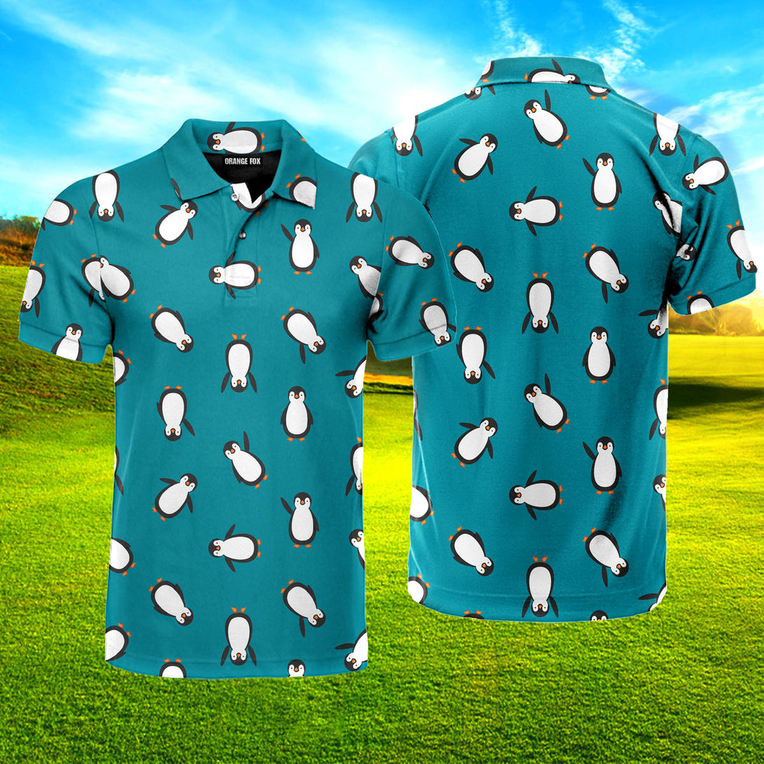 Blue Penguin Golf Polo Shirt For Men