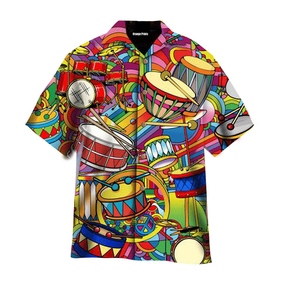 Peace Love Drums Hawaiian Shirt For Men & Women
