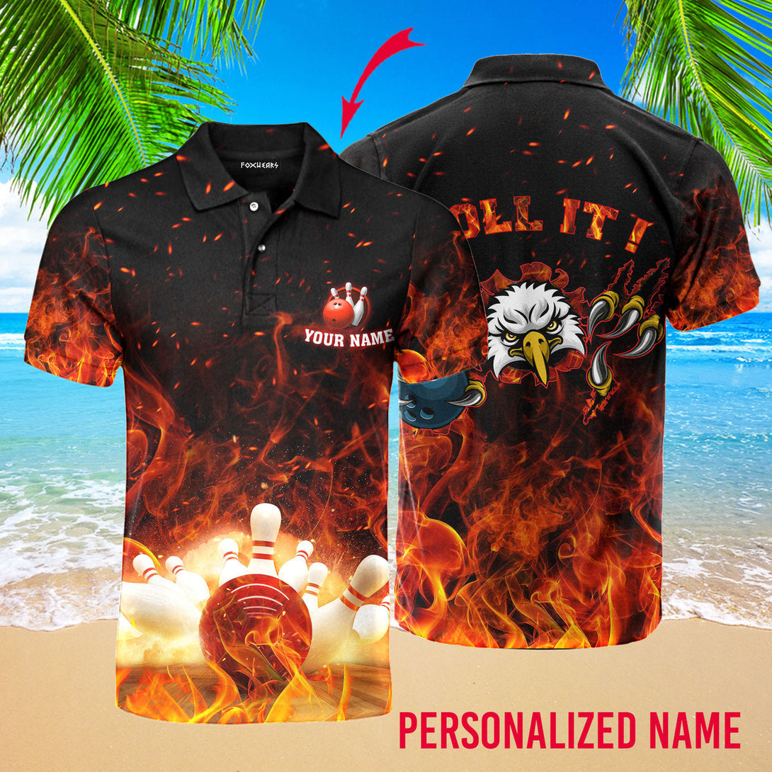 Persionalized Name Bowling Lets Roll It Custom Name Polo Shirt For Men & Women