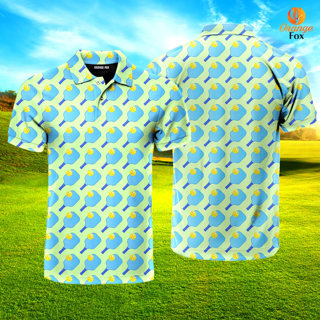 Pickleball Blue Nature Polo Shirt For Men