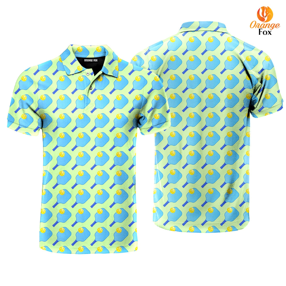 Pickleball Blue Nature Polo Shirt For Men