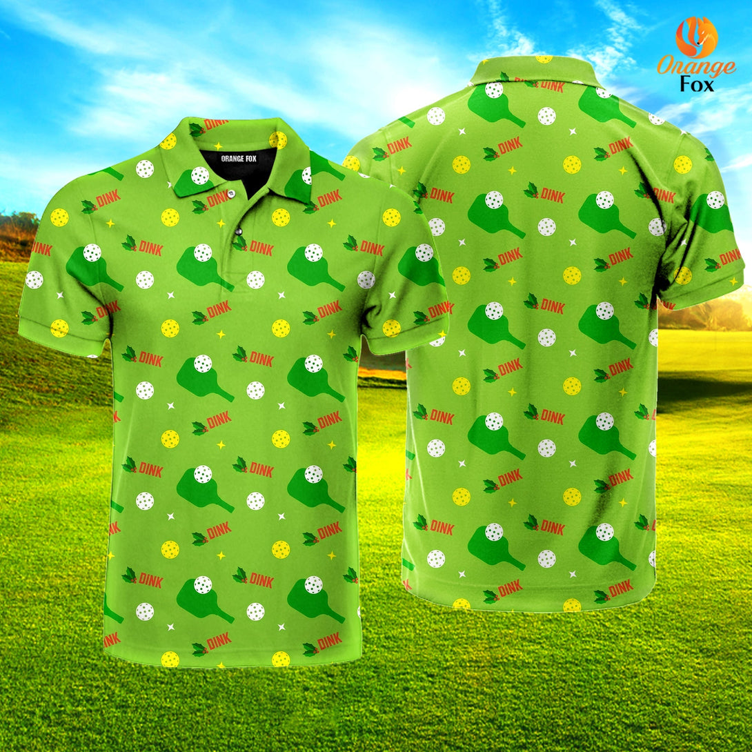 Pickleball Christmas Dink Resbonsibly In July Polo Shirt For Men