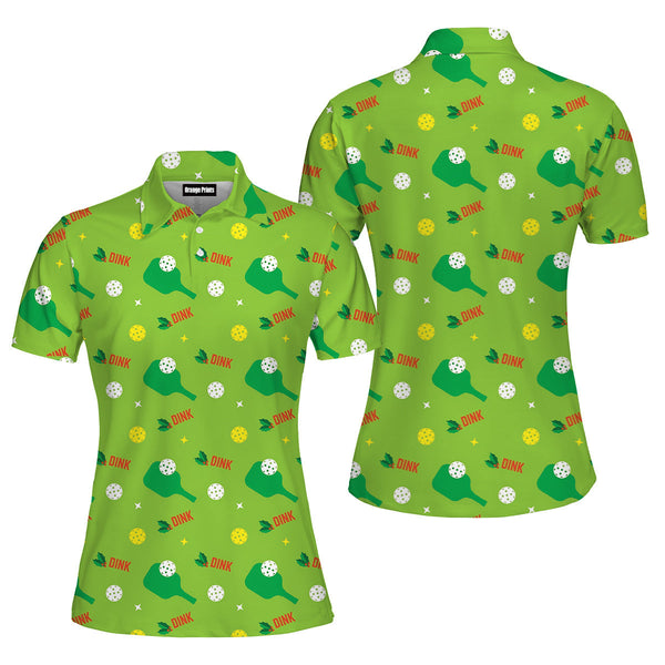 Pickleball Christmas Dink Resbonsibly In July Polo Shirt For Women