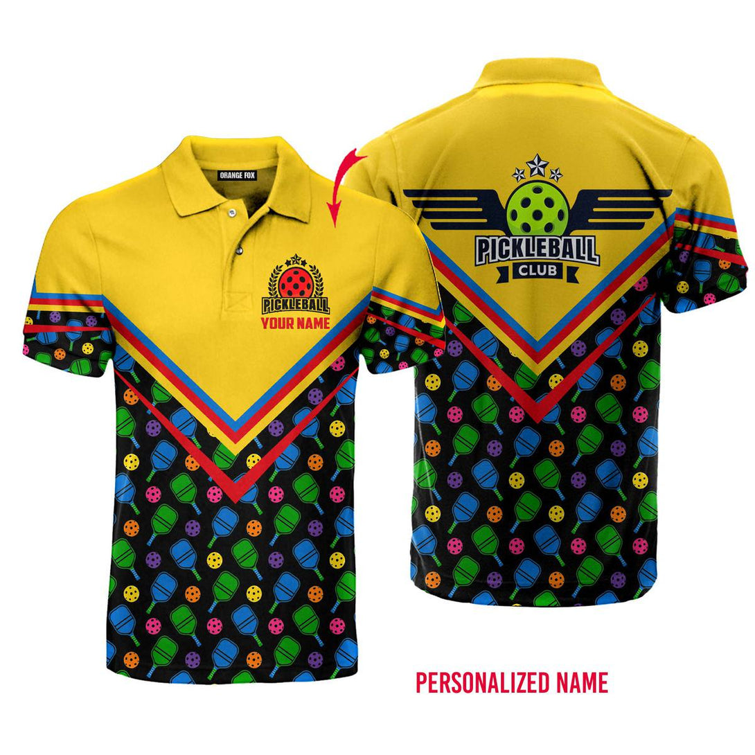 Pickleball - Gift for Pickleball Lovers - Colorful Paddles Custom Name Polo Shirt For Men & Women NP1059