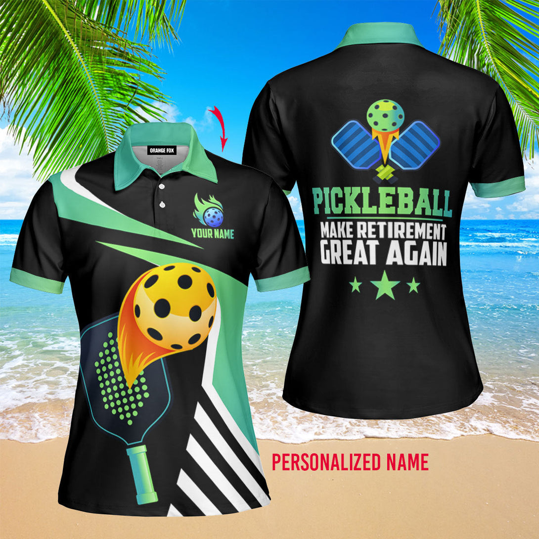 Pickleball Make Retirement Great Again Custom Name Polo Shirt For Men & Women PN1745