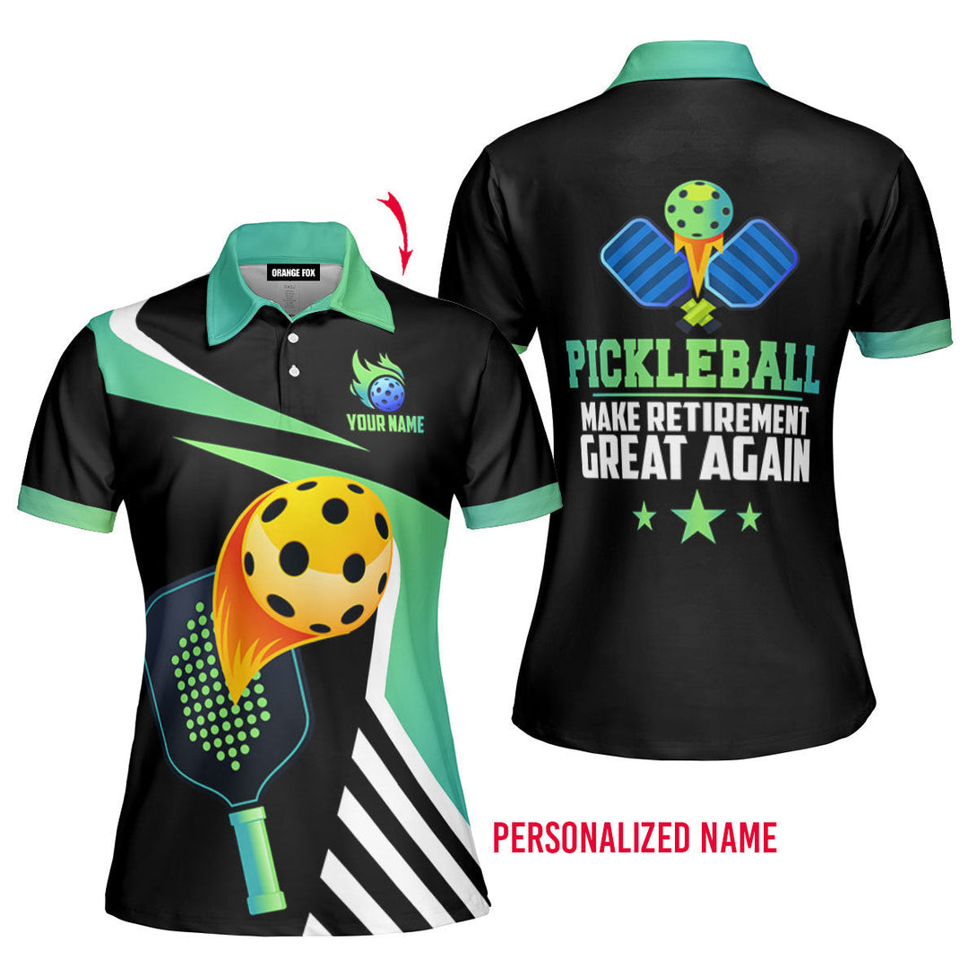 Pickleball Make Retirement Great Again Custom Name Polo Shirt For Men & Women PN1745