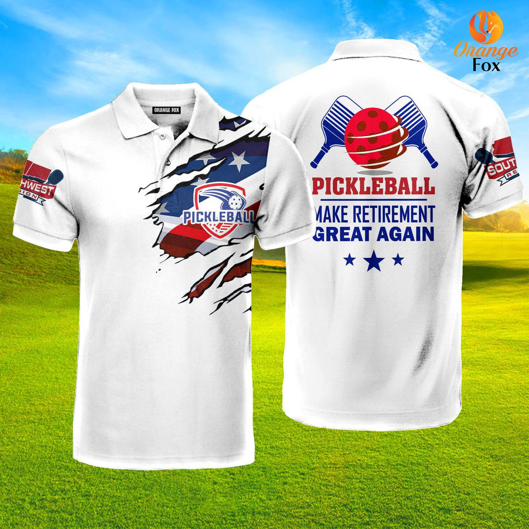 Pickleball Make Retirement Great Again Polo Shirt For Men