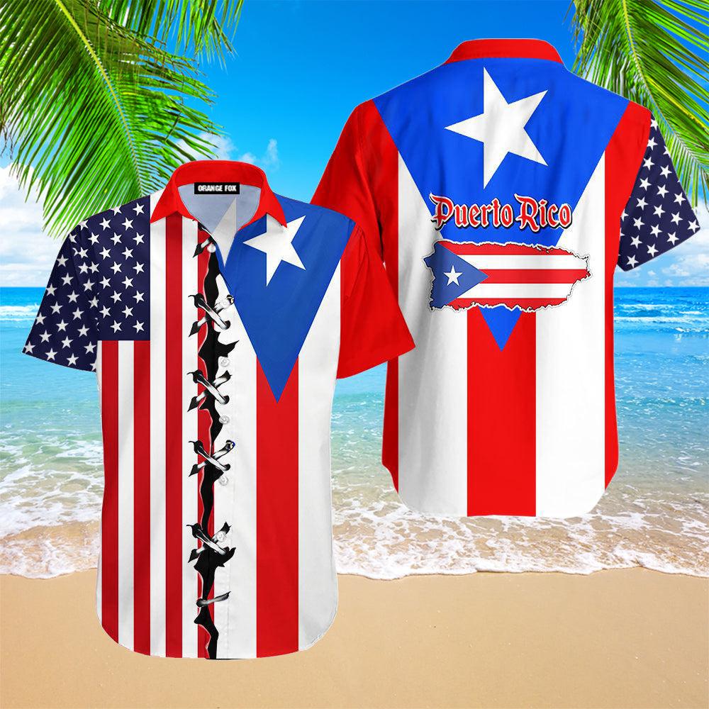 Puerto Rico Flag Hawaiian Shirt For Men & Women