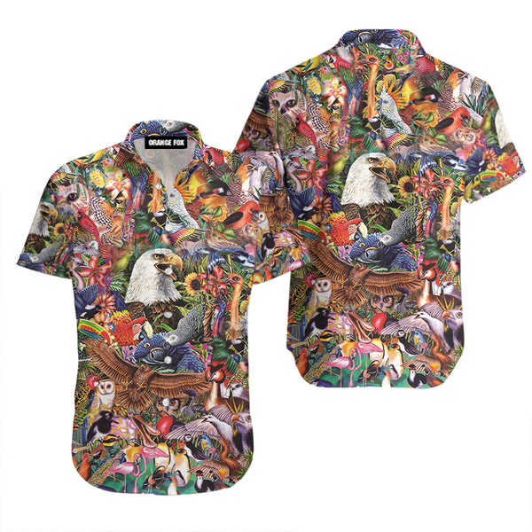 Retro Animals Birds Hawaiian Shirt For Men & Women