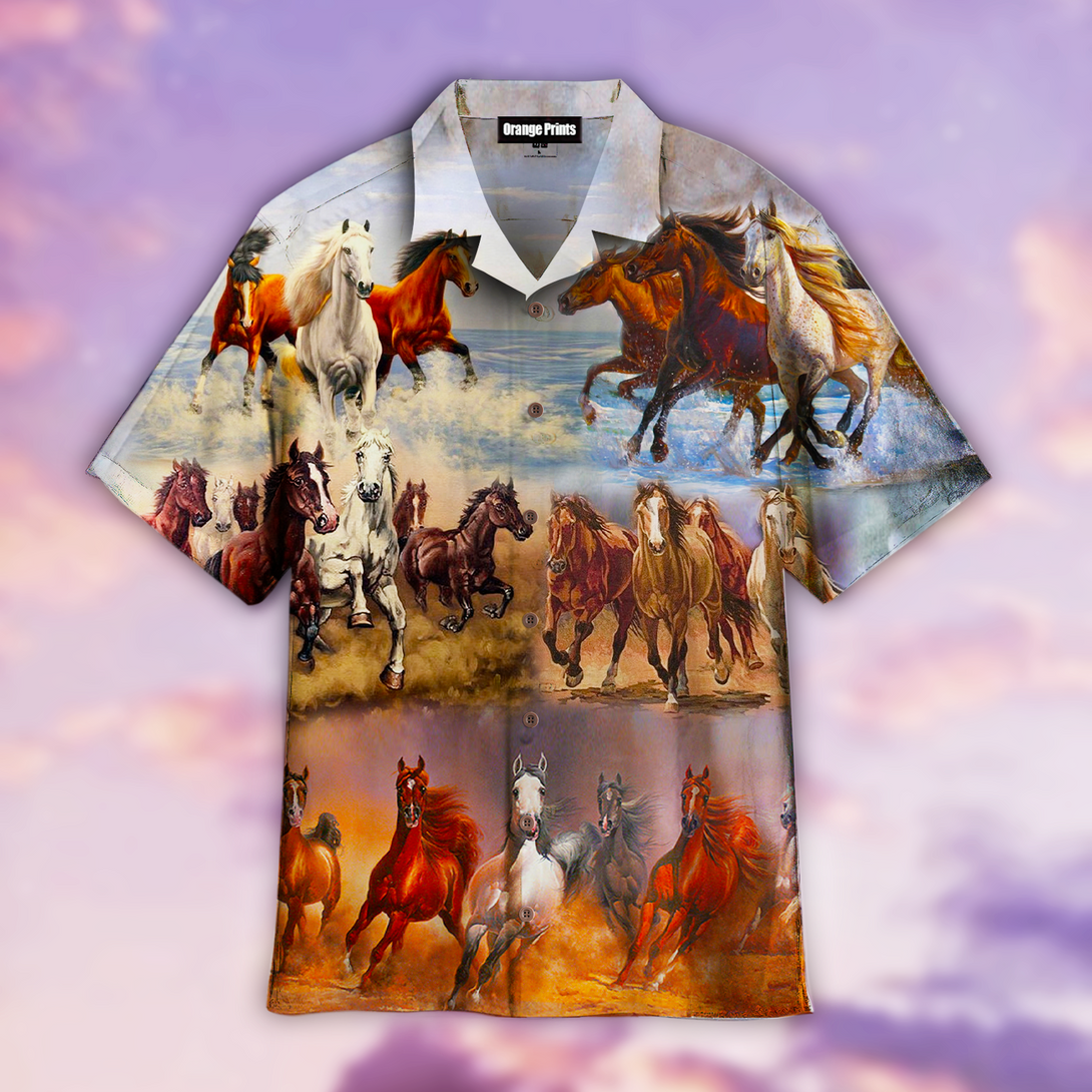 Runing Horses Hawaiian Shirt For Men & Women