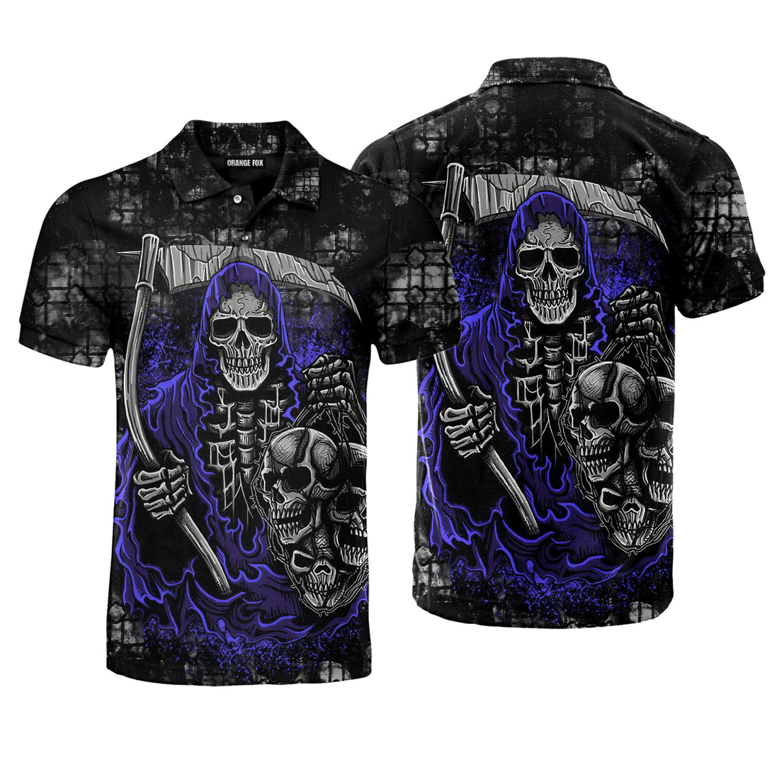Skull Of Death Halloween Polo Shirt For Men