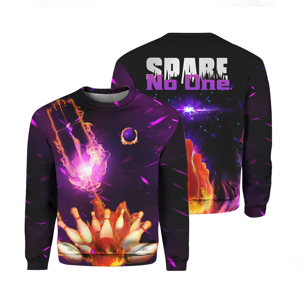 Spare No One Bowling Crewneck Sweatshirt For Men & Women