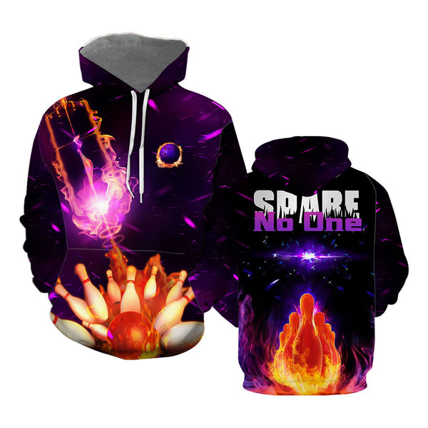Spare No One Bowling T-Shirt Hoodie For Men & Women