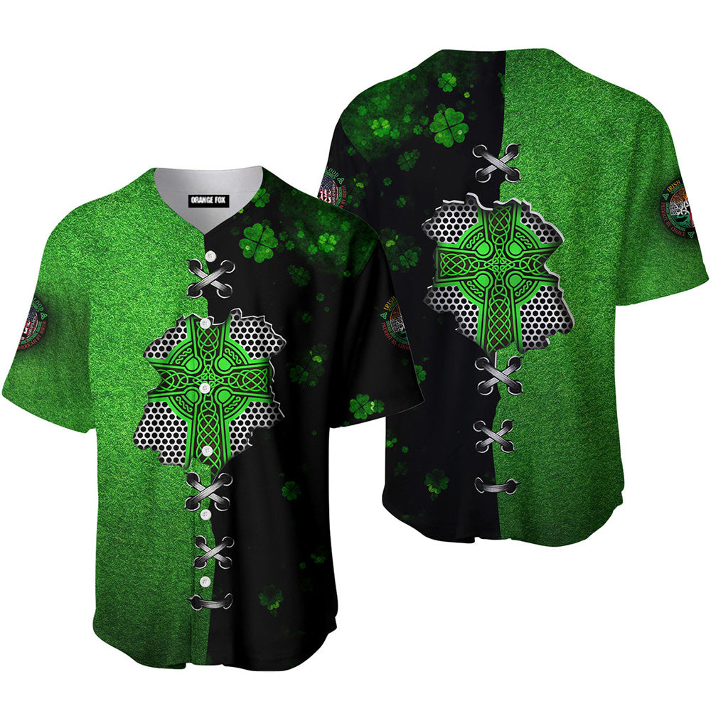 St Patrick's Day - Gift for Irish, Ireland Lovers - Green Celtic Knot Baseball Jersey For Men & Women