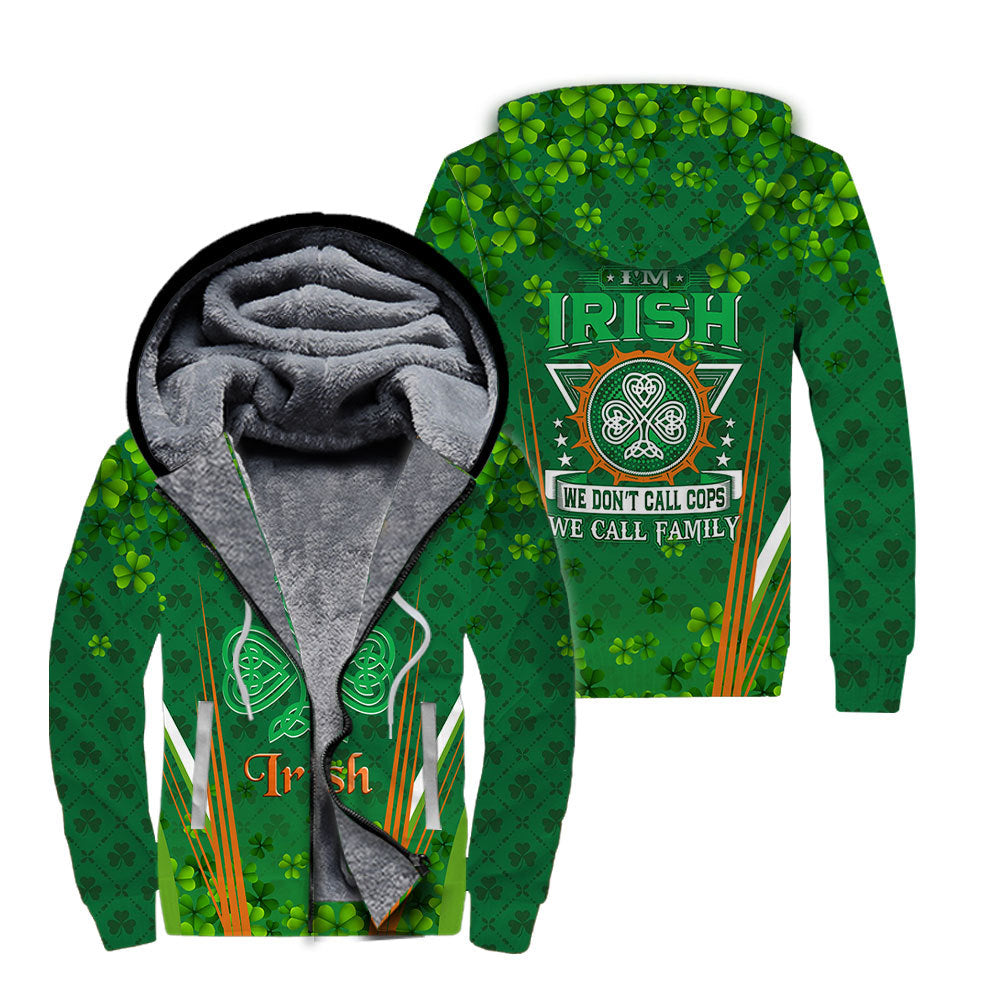 St Patrick's Day I Am Irish Fleece Zip Hoodie For Men & Women