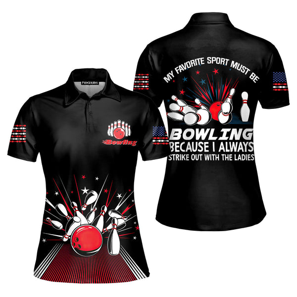 Strike Out With Lady Bowling Team Polo Shirt For Women