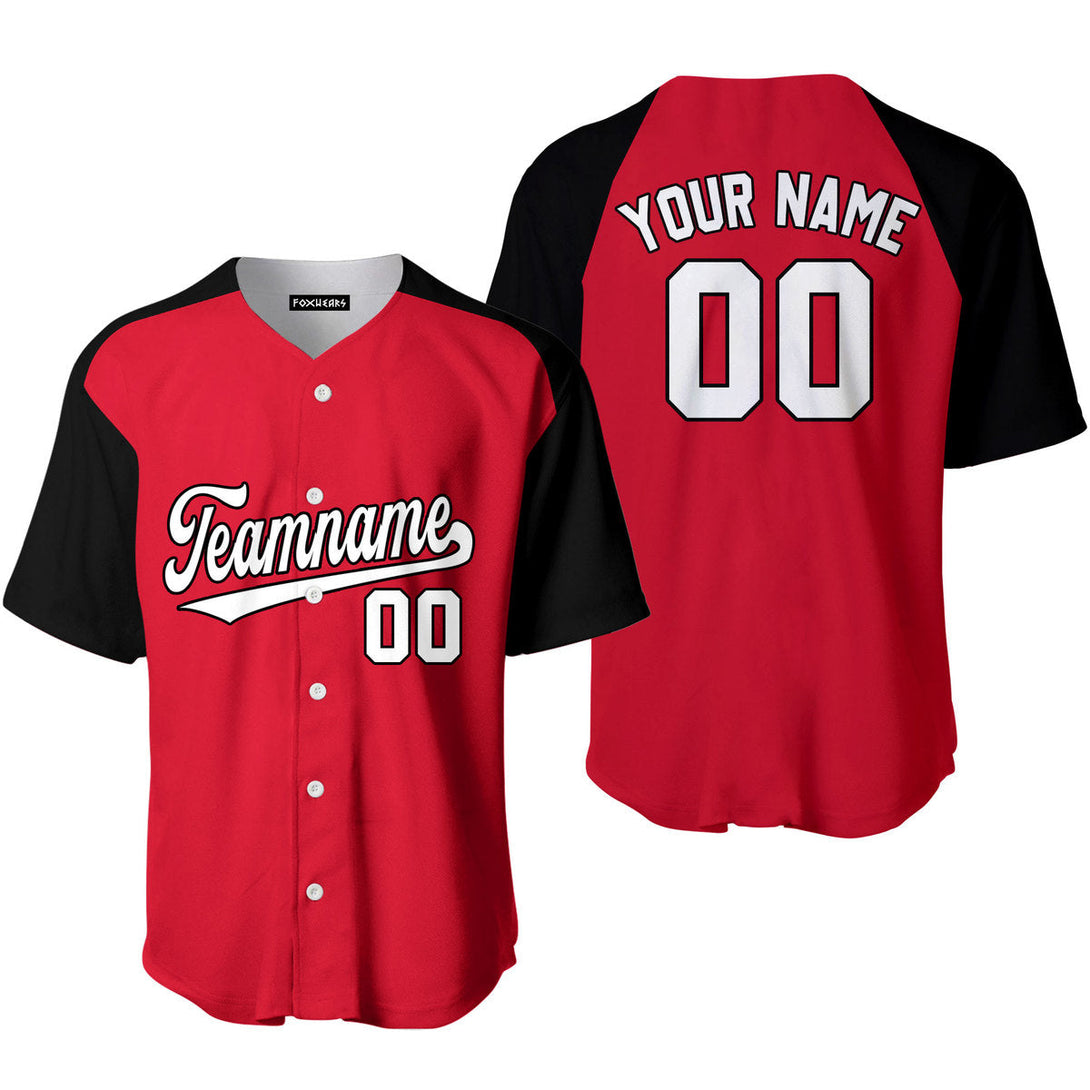 Take October Custom Red Black Raglan White Baseball Jerseys For Men & Women