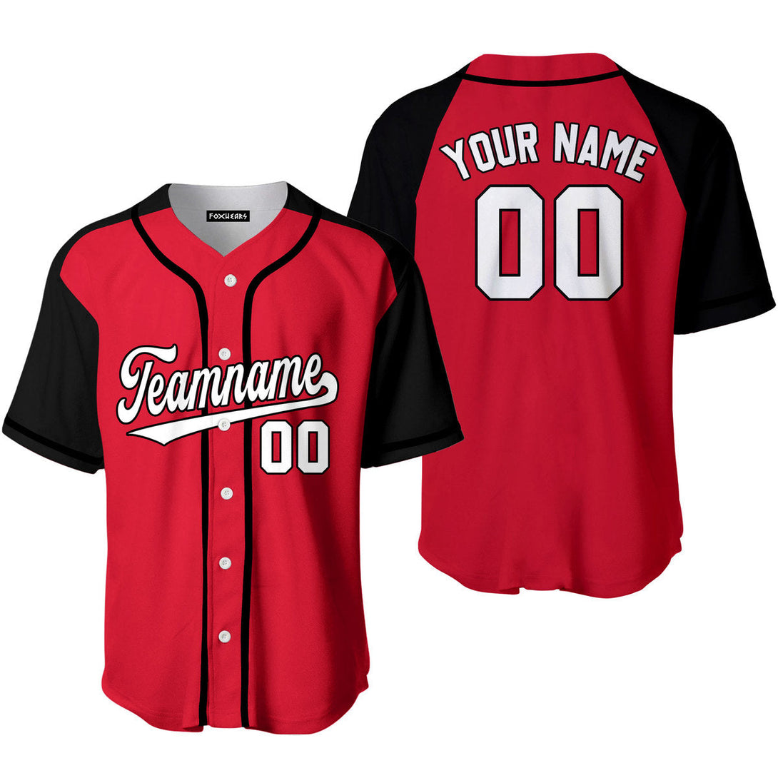 Take October Custom Red Black Raglan White Baseball Jerseys For Men & Women