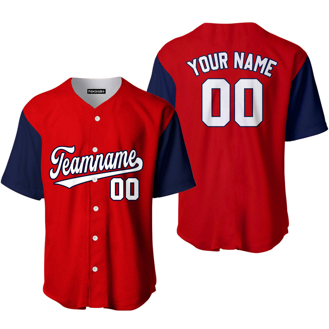 Take October Custom Red Navy Blue Raglan White Baseball Jerseys For Men & Women