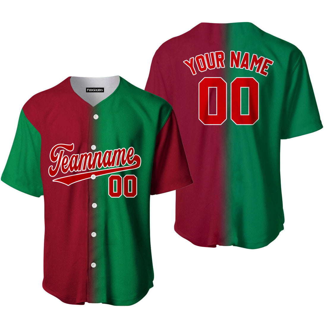 Take October Custom Red White Text Kelly Green Crimson Fade Fashion Baseball Jerseys For Men & Women