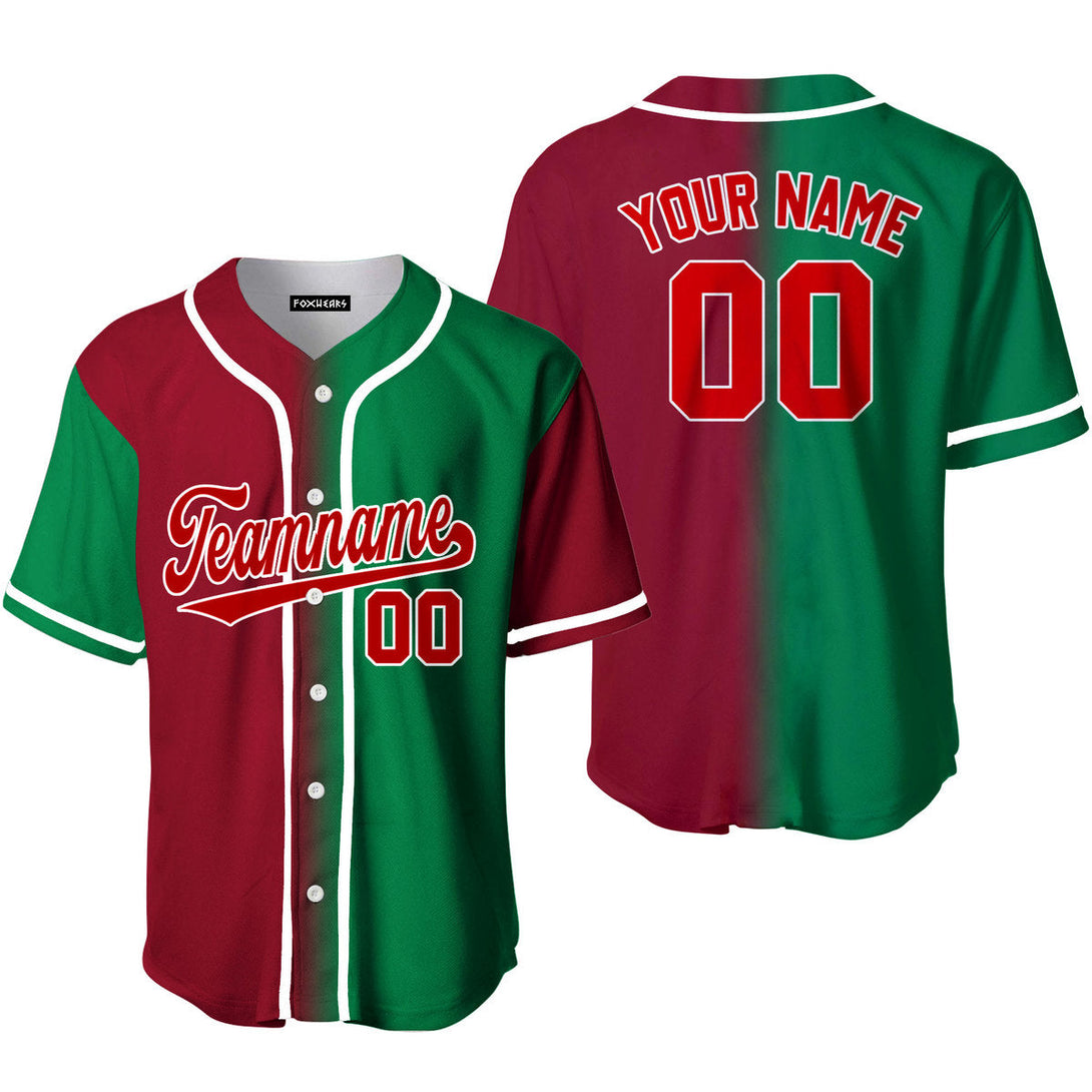 Take October Custom Red White Text Kelly Green Crimson Fade Fashion Baseball Jerseys For Men & Women