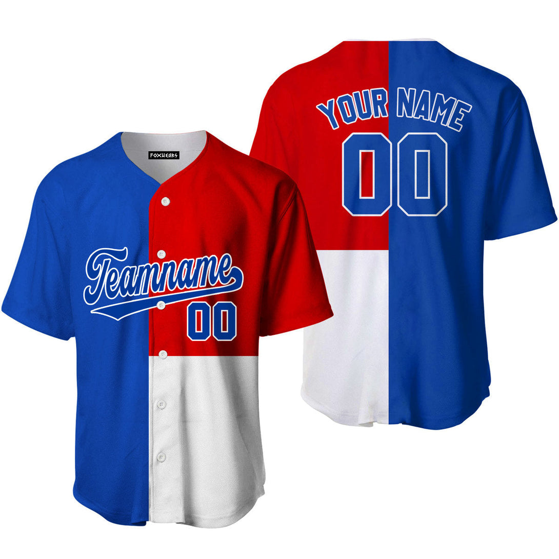 Take October Custom Royal Red White Pattern With Blue Baseball Jerseys For Men & Women