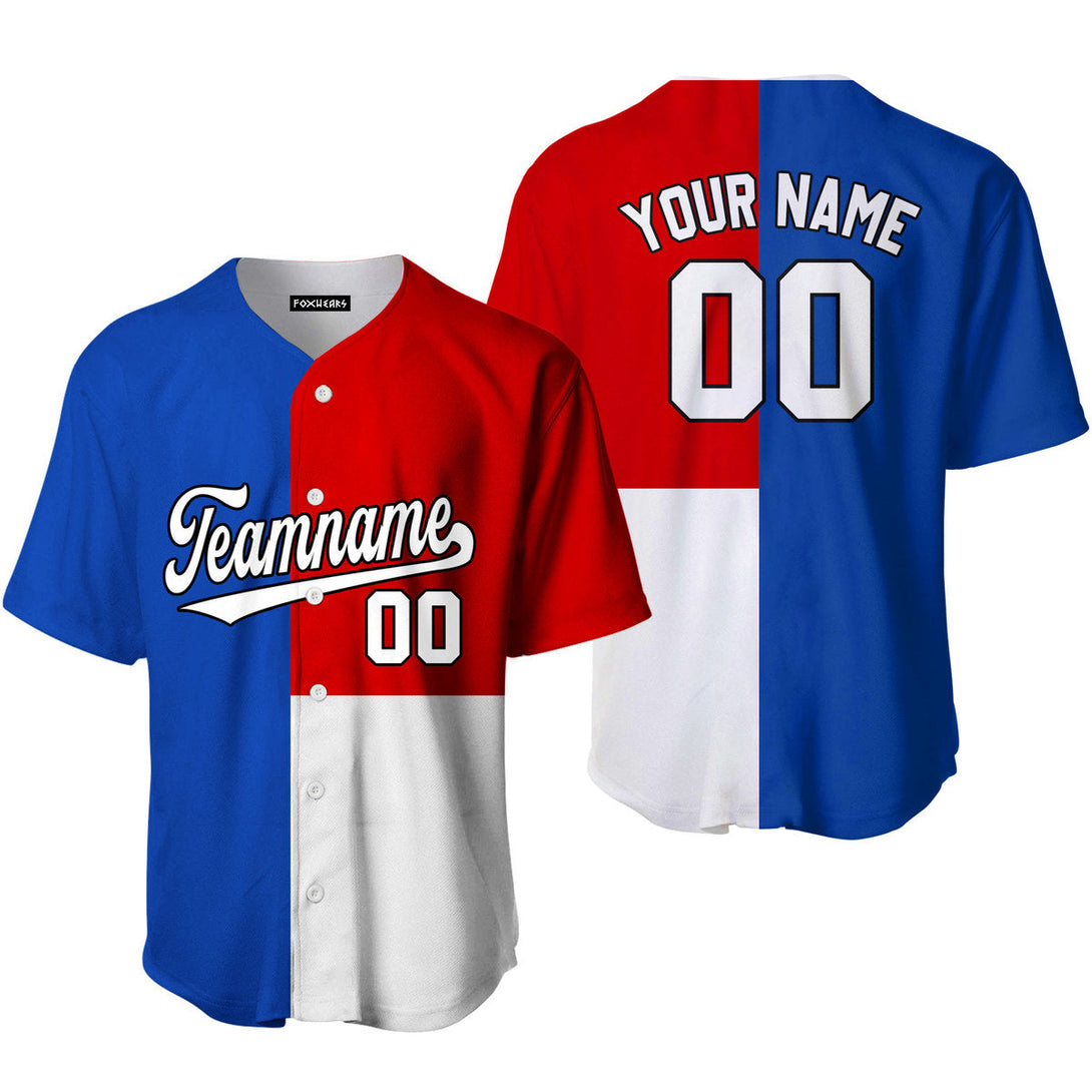 Take October Custom Royal Red White Pattern With White Baseball Jerseys For Men & Women