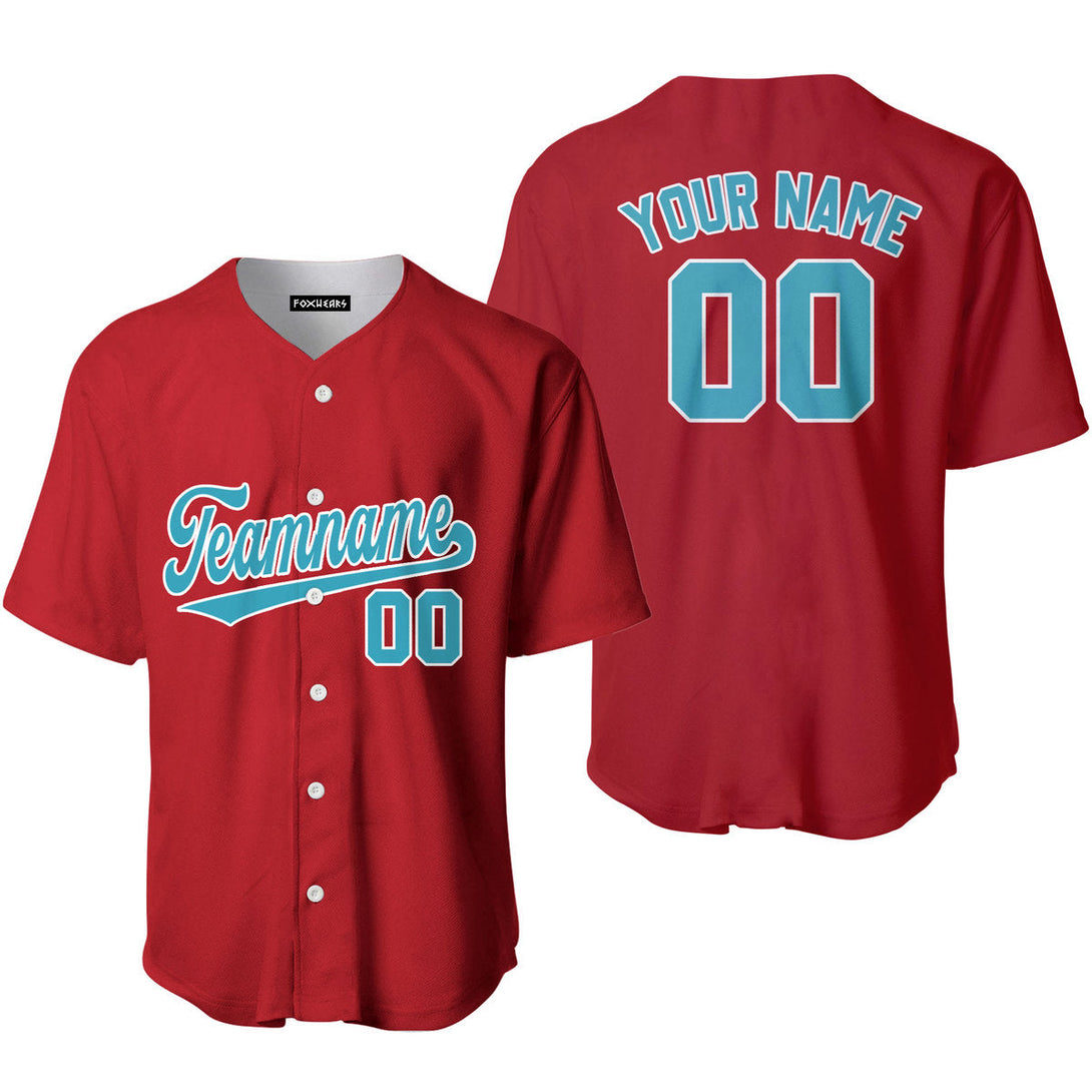 Take October Custom Teal White And Red Custom Baseball Jerseys For Men & Women