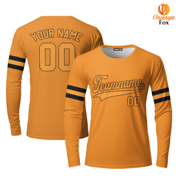 Tennessee Yellow Black Custom Long Sleeve T-Shirt For Men & Women