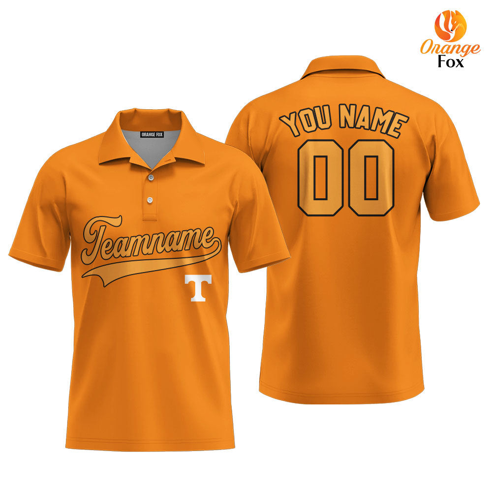 Tennessee Yellow Black Custom Polo Shirt For Men