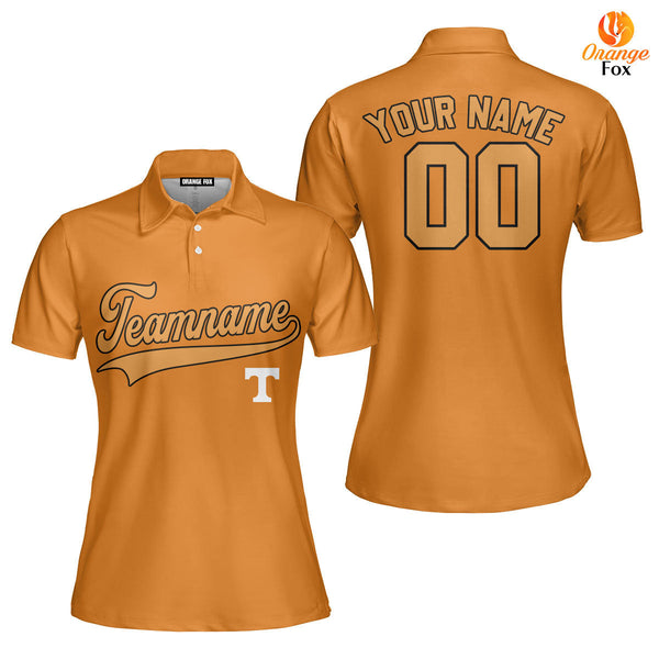 Tennessee Yellow Black Custom Polo Shirt For Women