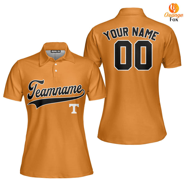 Tennessee Yellow Black White Custom Polo Shirt For Women