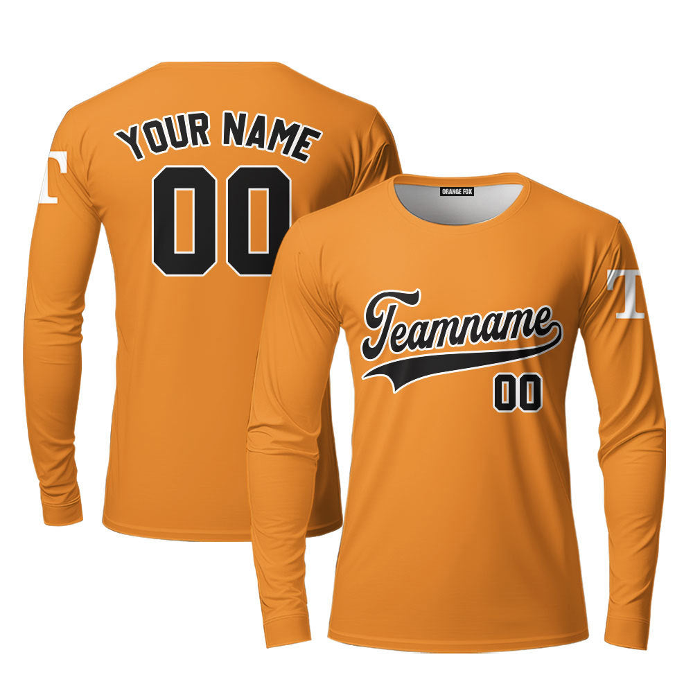 Tennessee Yellow Blue White Custom Long Sleeve T-Shirt For Men & Women