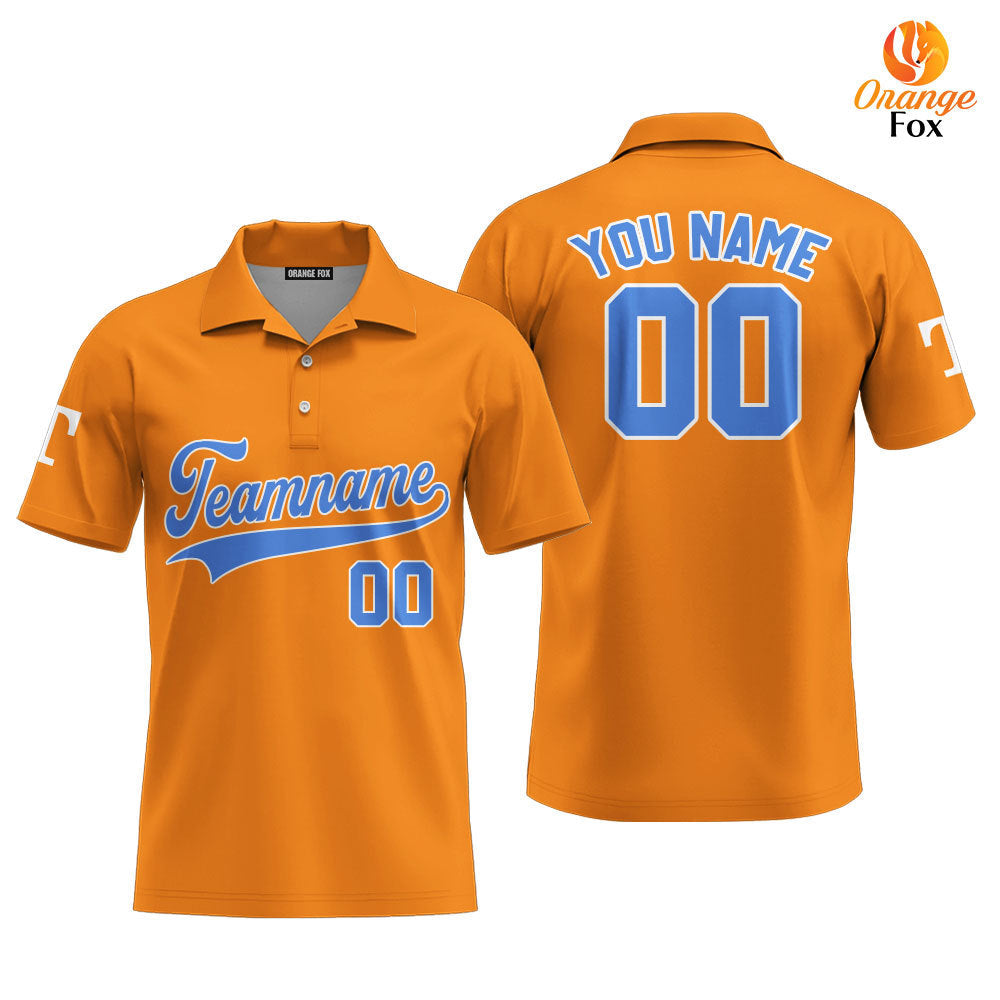 Tennessee Yellow Blue White Custom Polo Shirt For Men