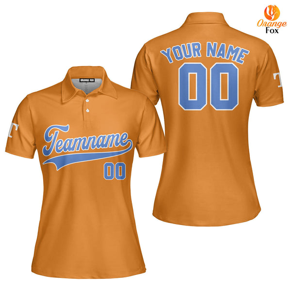 Tennessee Yellow Blue White Custom Polo Shirt For Women