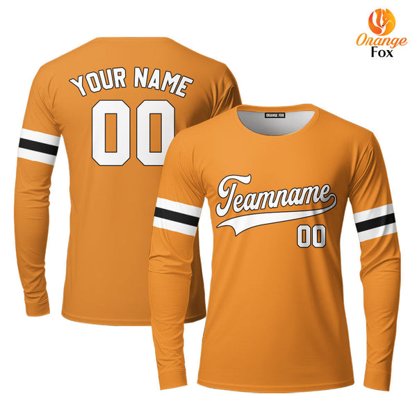 Tennessee Yellow White Black Custom Long Sleeve T-Shirt For Men & Women