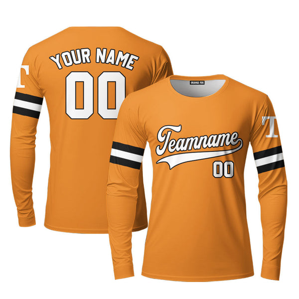 Tennessee Yellow White Black Custom Long Sleeve T-Shirt For Men & Women