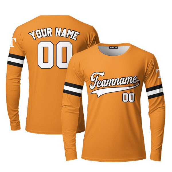 Tennessee Yellow White Black Custom Long Sleeve T-Shirt For Men & Women