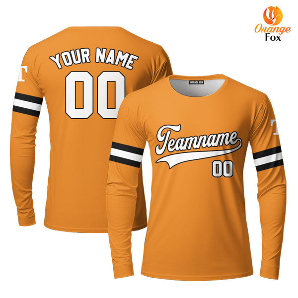 Tennessee Yellow White Black Custom Long Sleeve T-Shirt For Men & Women