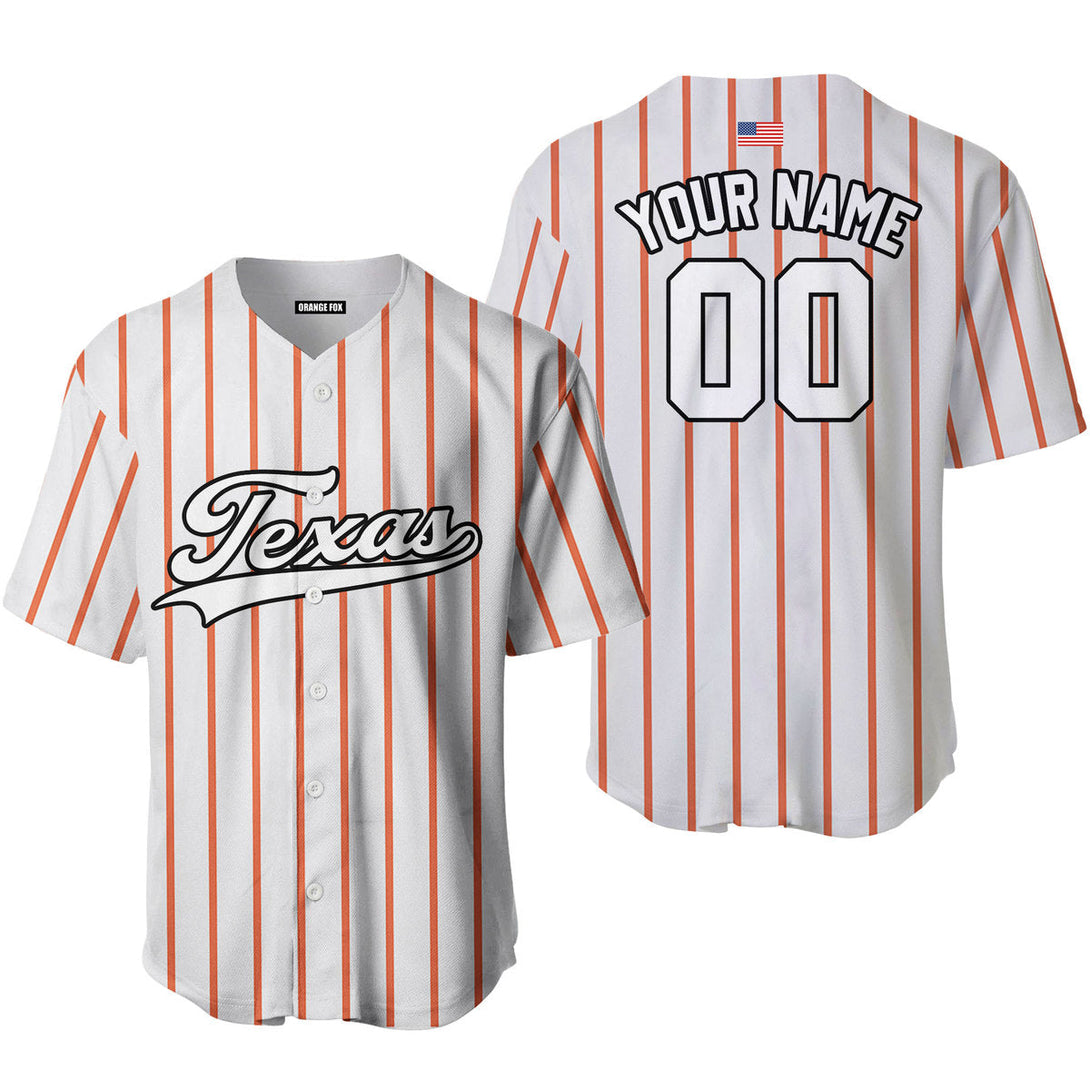 Texas American Flag White Black Custom Name Baseball Jerseys For Men & Women