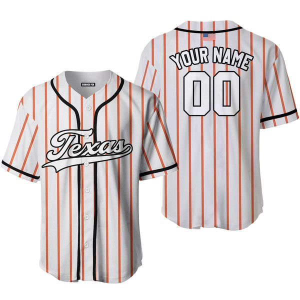 Texas American Flag White Black Custom Name Baseball Jerseys For Men & Women