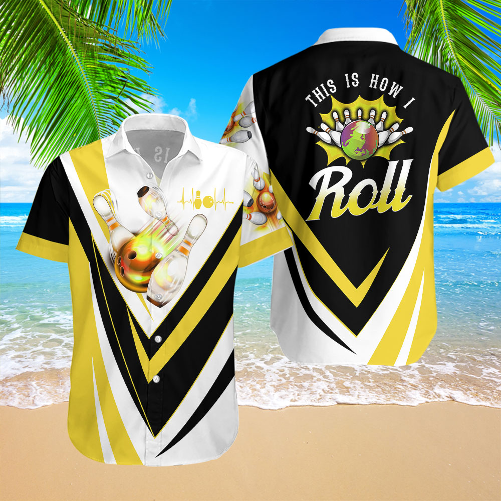 This Is How I Roll Bowling Yellow Hawaiian Shirt For Men & Women