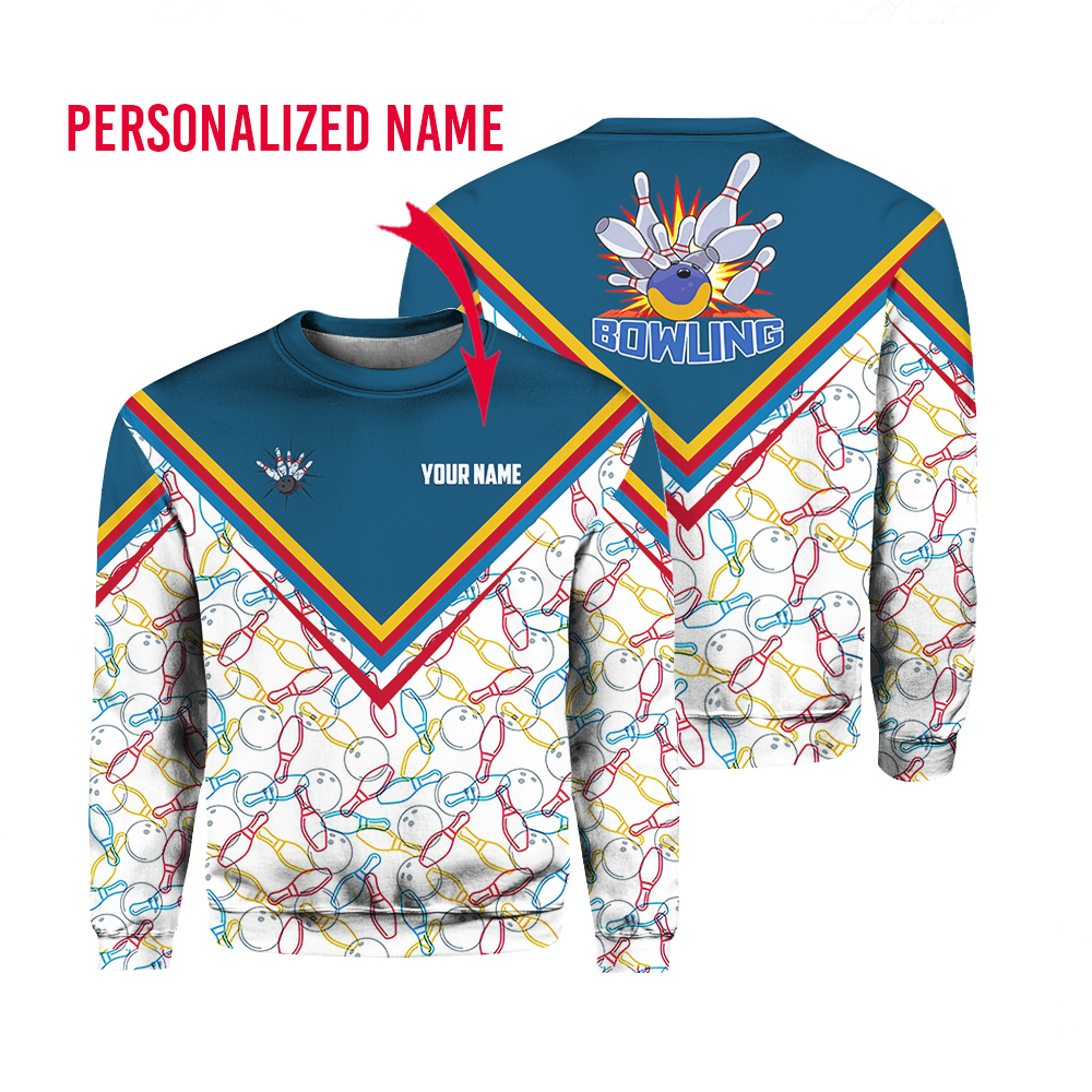 Those Who Love Bowling Custom Name Crewneck Sweatshirt For Men & Women